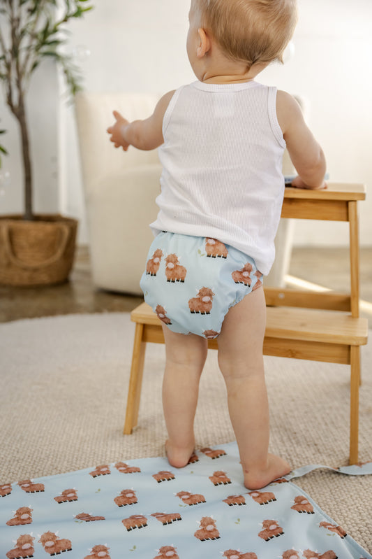 Highland Cows Cloth Nappy | Large