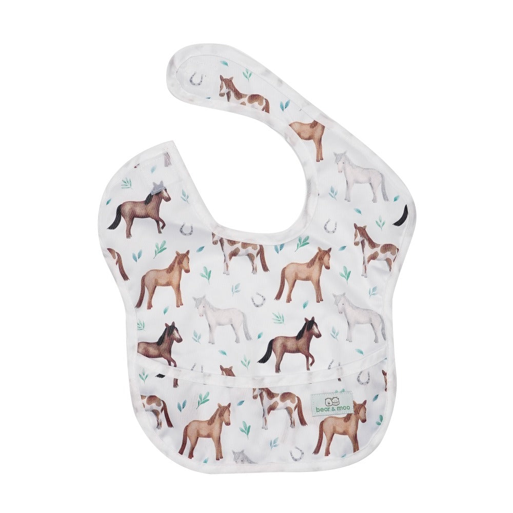 Bear & Moo Classic Bib | Horses