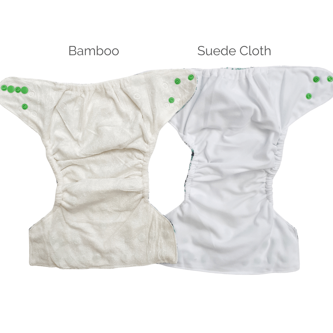 Bear & Moo One Size Fits Most Bamboo and Suede Cloth lining of reusable cloth nappy