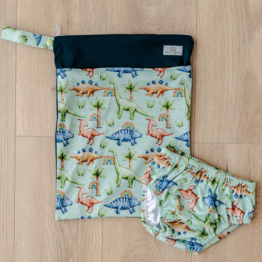 Bear & Moo Large Wet Bag | Large Swim Bag | Large Water Resistant Nappy Bag