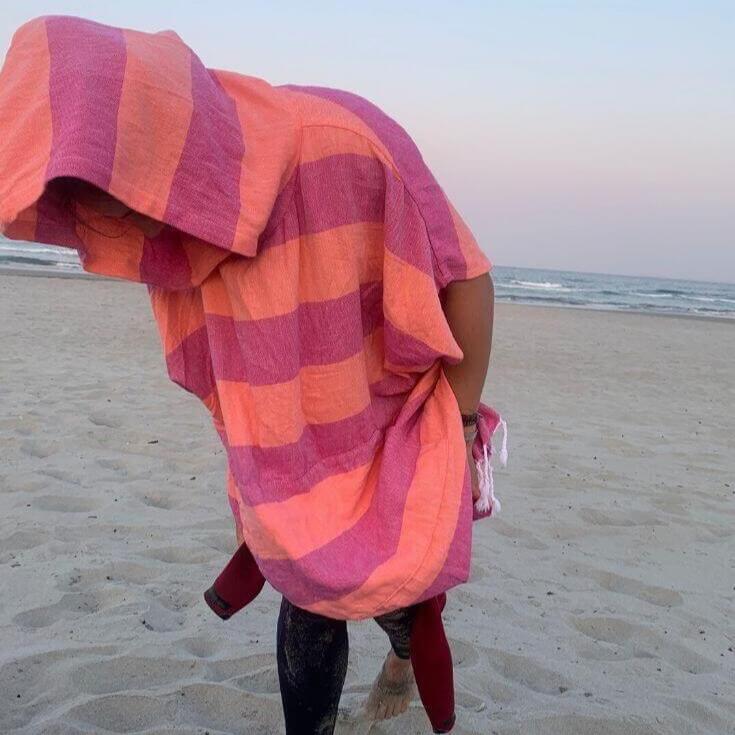 STOKEDNZ Adults Hooded Turkish Towel | Kat | available at Bear & Moo