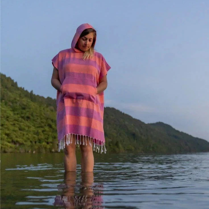 STOKEDNZ Adults Hooded Turkish Towel | Kat | available at Bear & Moo