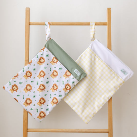 Large Wet Bag | Lemonade Gingham