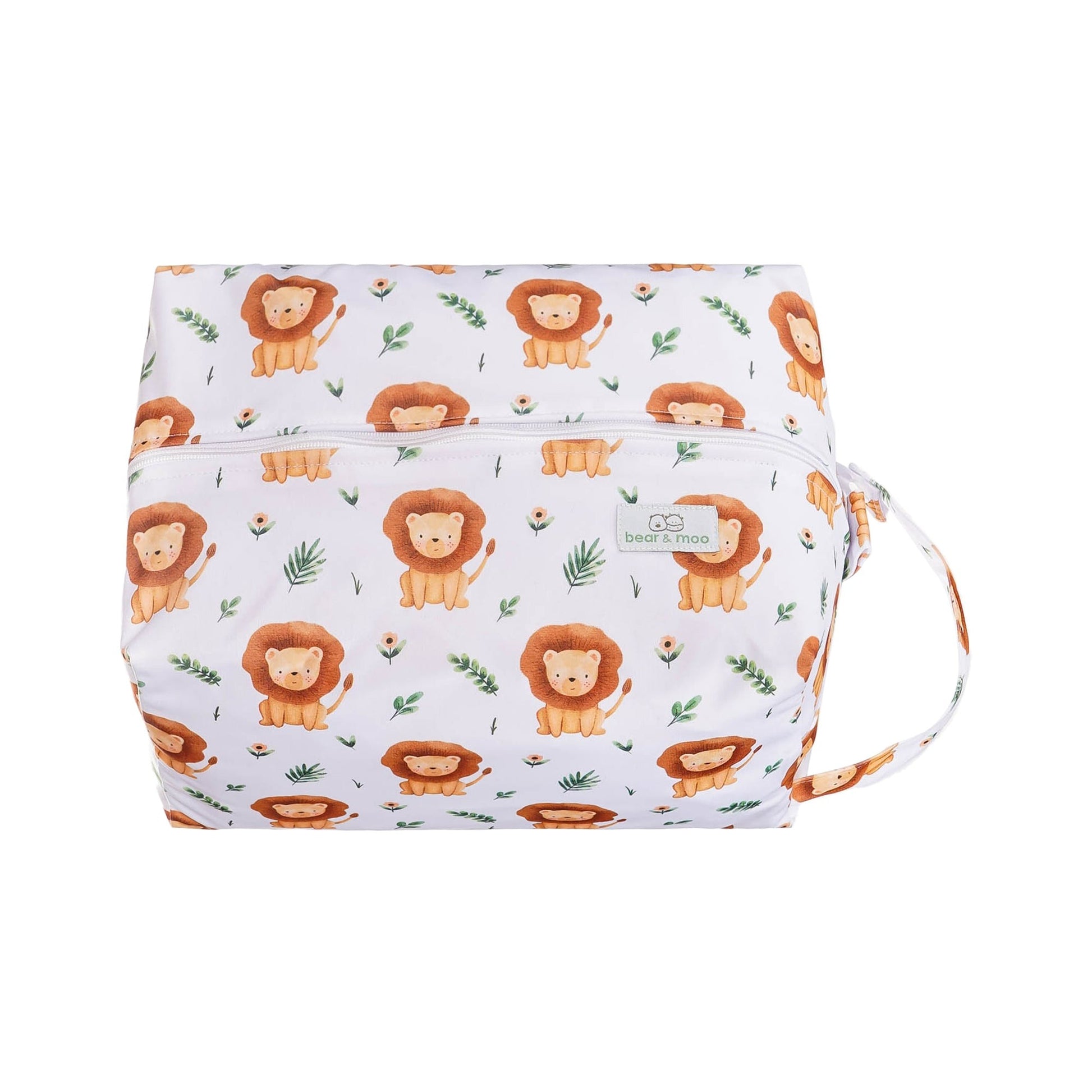 Bear & Moo Nappy Pod in Leo the Lion print