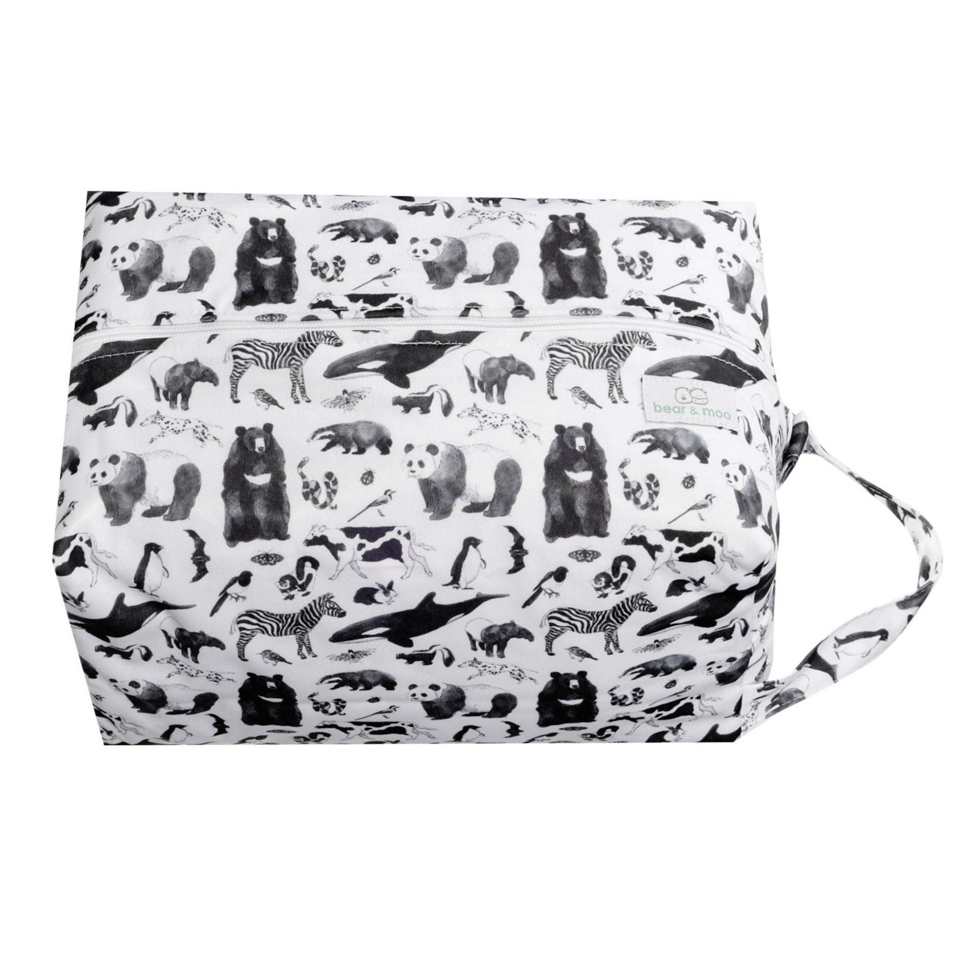 Bear & Moo Nappy Pod | Monochrome Animals