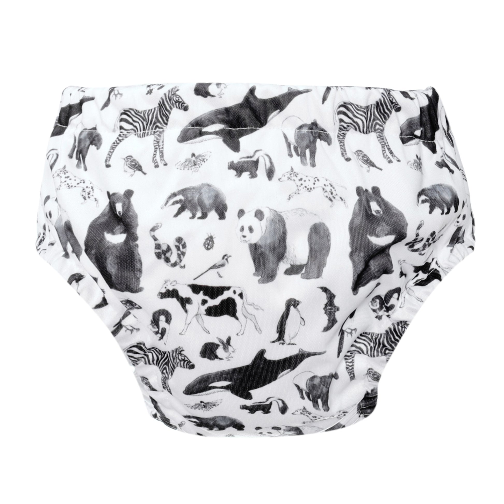 Bear & Moo Training Nappy | Monochrome Animals