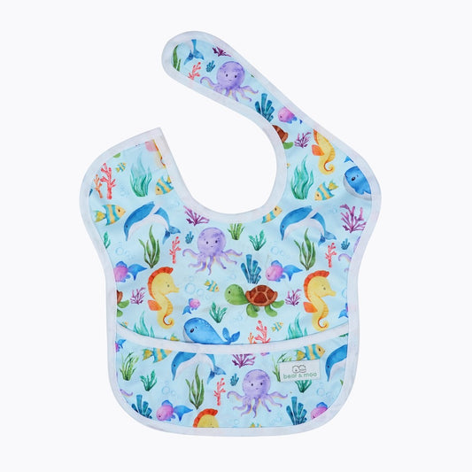 Reusable Water resistant PUL Bear & Moo Classic Bibs