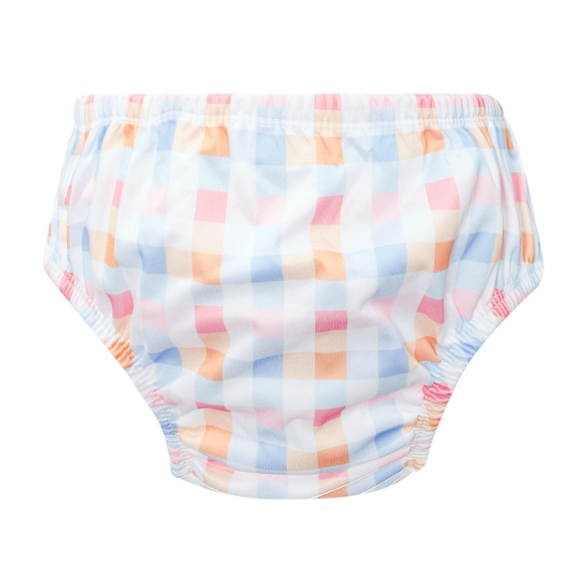 Bear & Moo Large Swim Nappy | Pastel Plaid