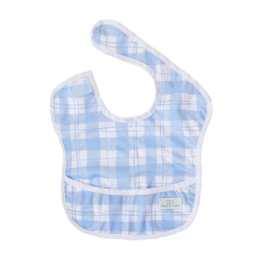 Classic Bib made with waterproof PUL material from Bear & Moo