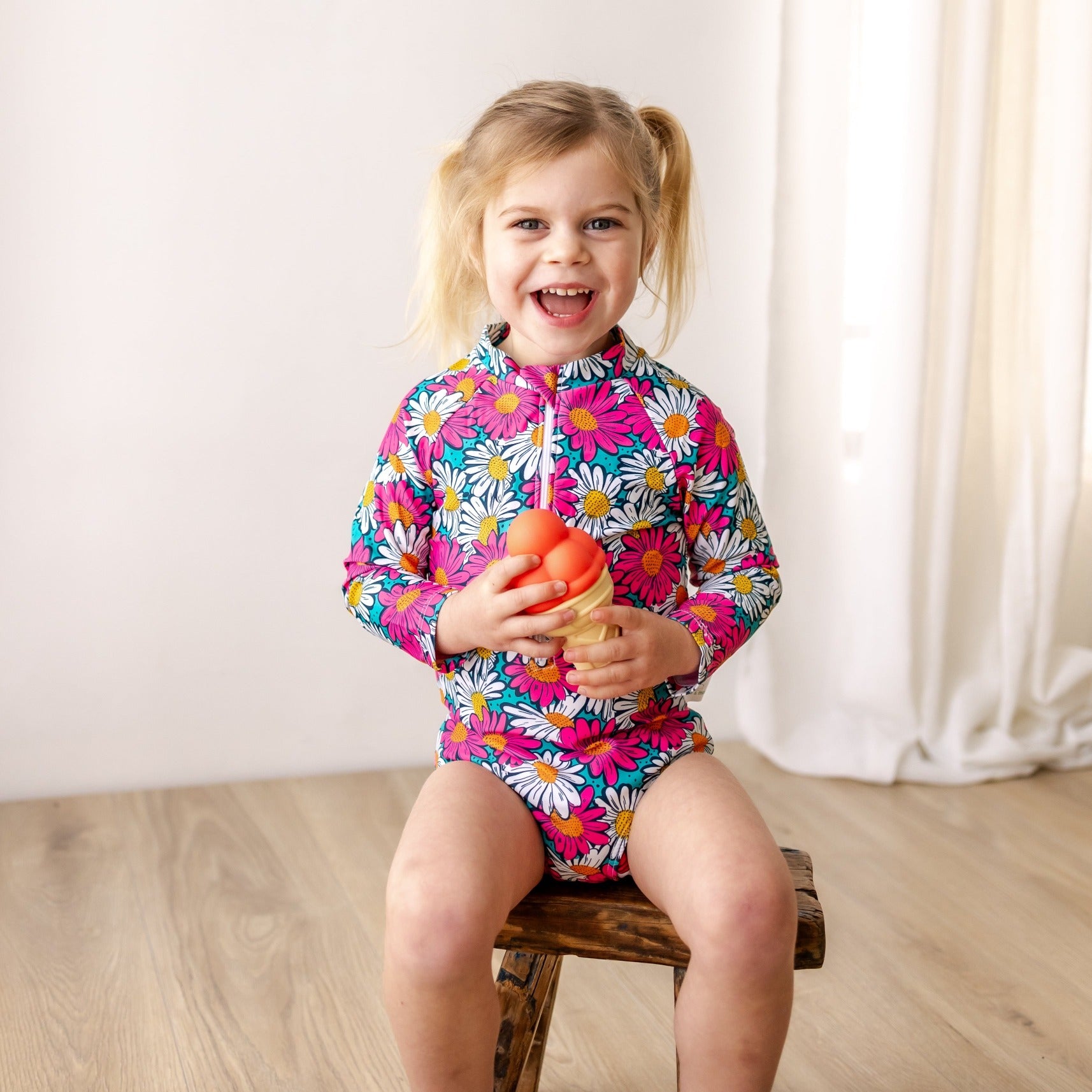 Bear & Moo Harper Swimsuit | Retro Daisies