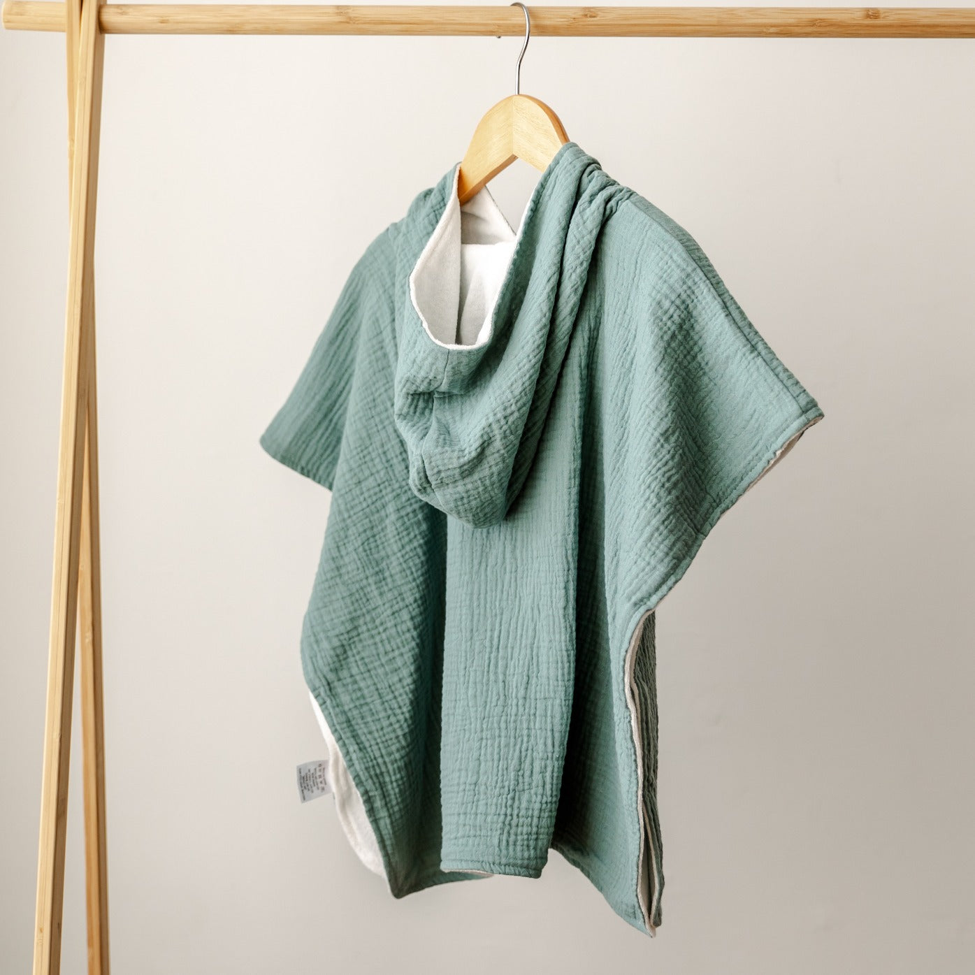 Hello Poppet Poncho | Organic Cotton Hooded Towel available at Bear & Moo