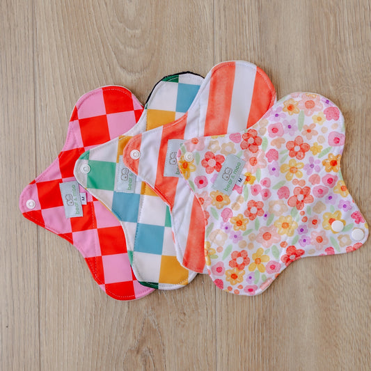 Reusable Sanitary Pad | Coral Stripes