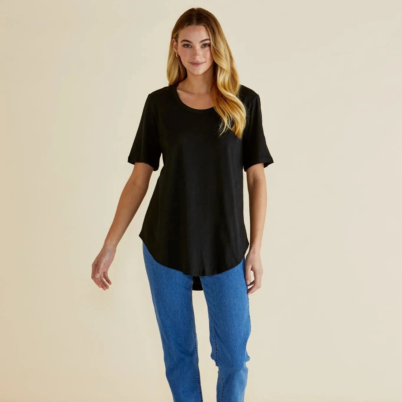 Betty Basics Ariana Tee | Black available at Bear & Moo