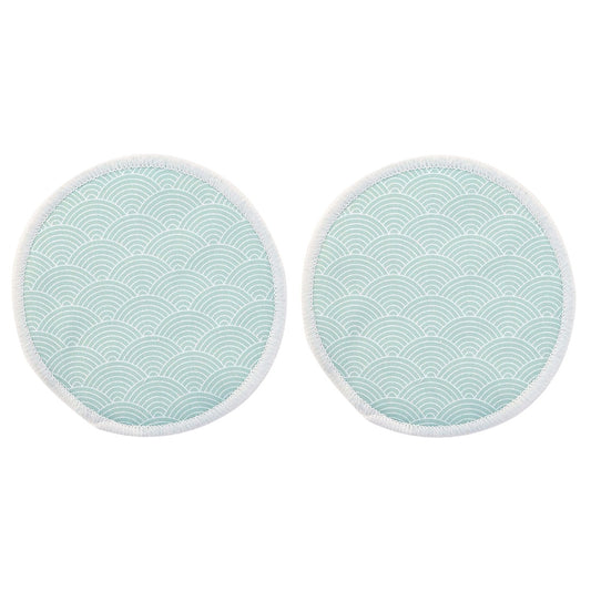 Scalloped Mint Breast Pads available at Bear & Moo