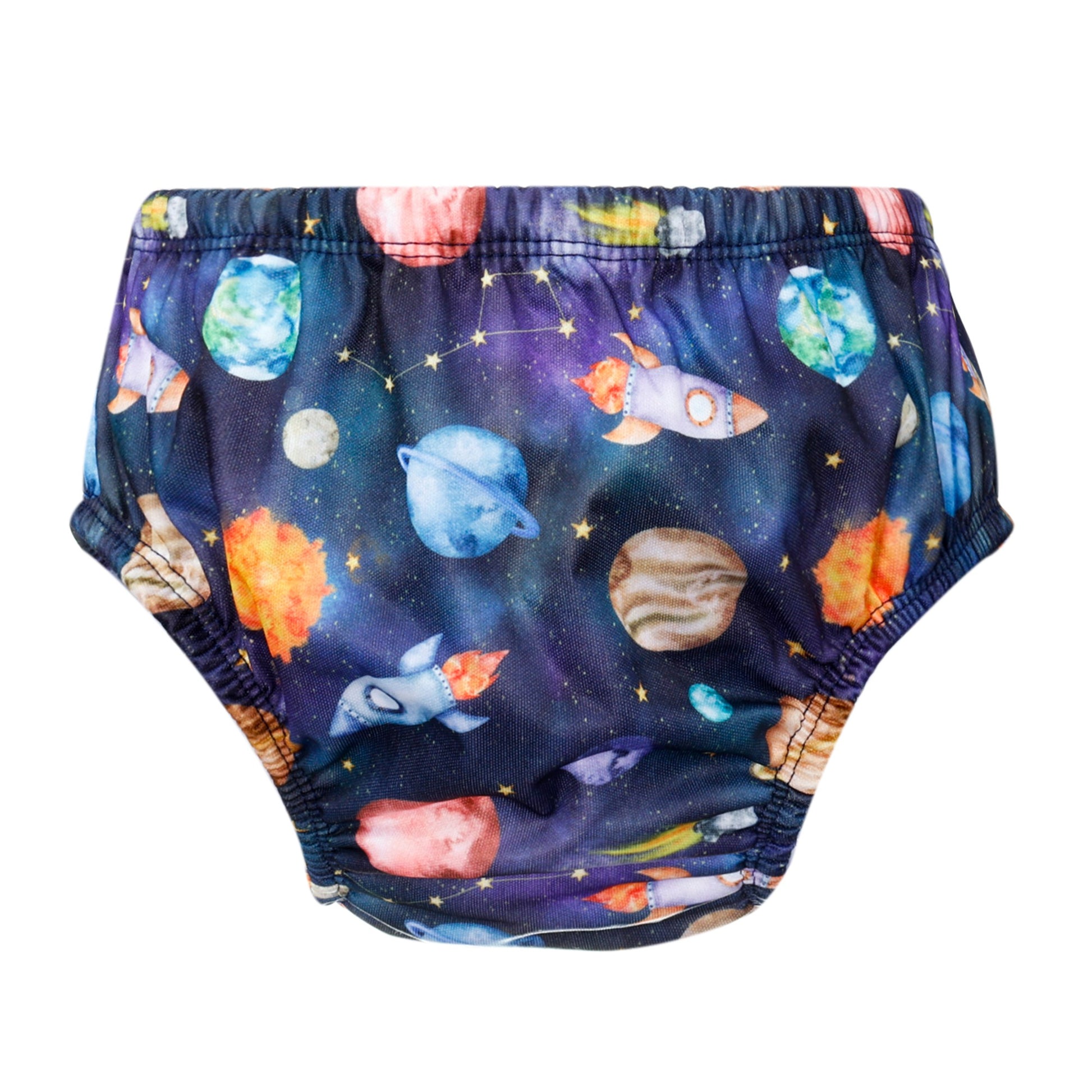 Bear & Moo Large Swim Nappy | Space Rockets