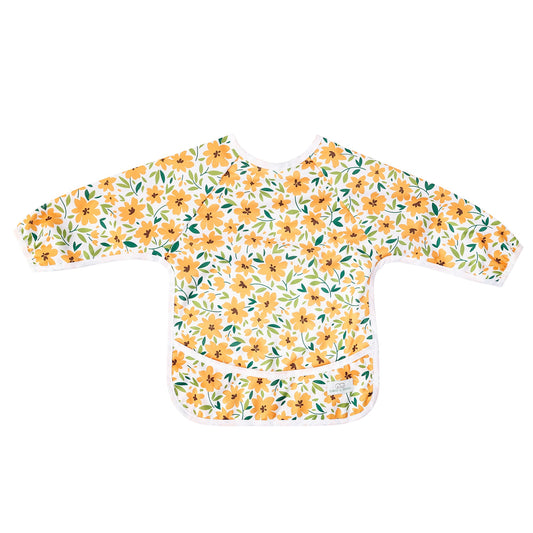 Bear & Moo Sleeved Bib | Spring Flora