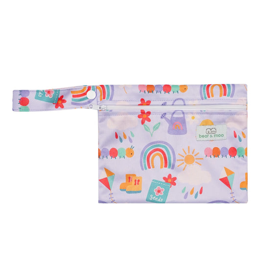 Bear & Moo Mini Wet Bag | Spring Garden