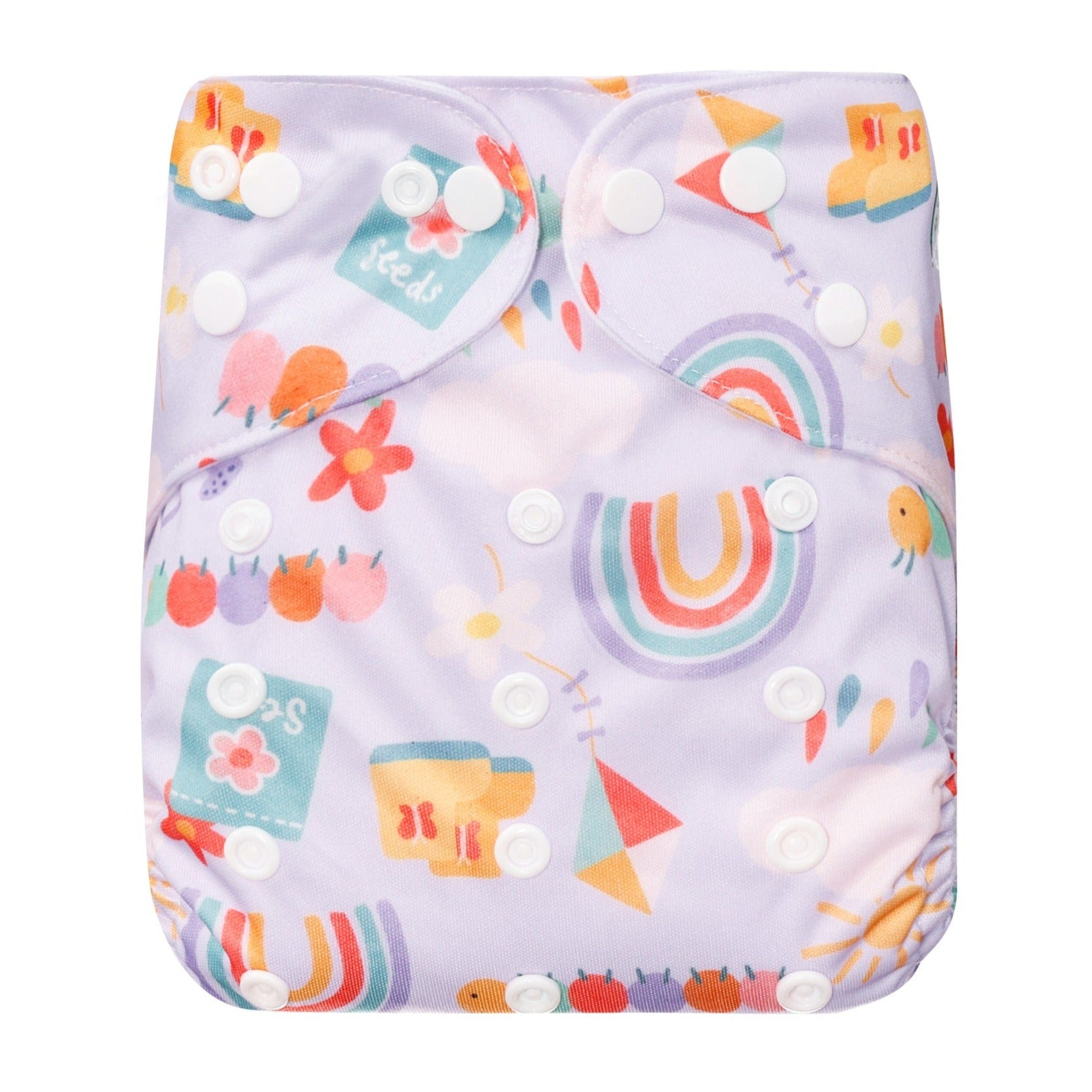 Bear & Moo Spring Garden Reusable Cloth Nappy | One Size Fits Most