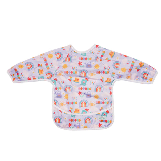 Bear & Moo Sleeved Bib | Spring Garden