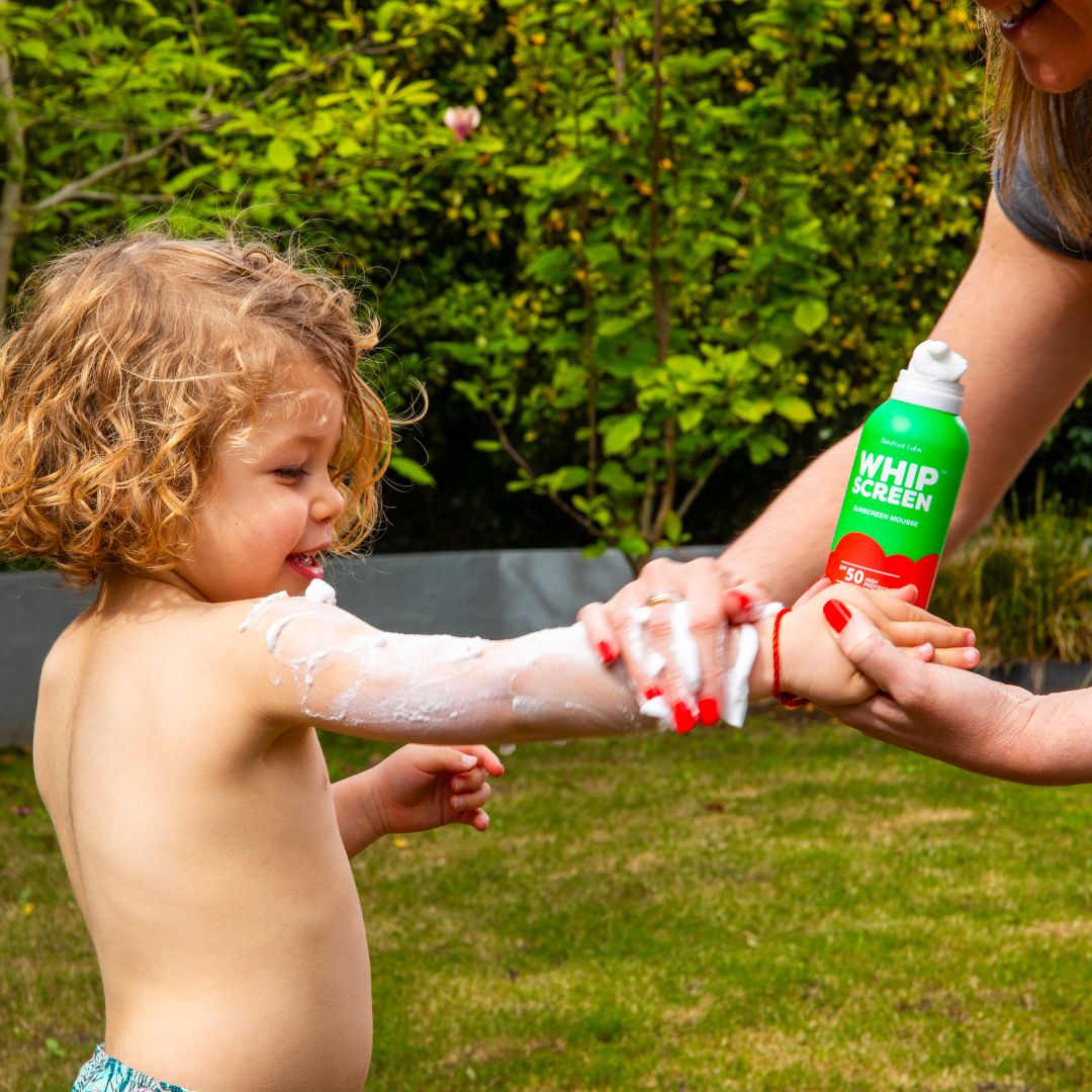 Barefoot Labs WhipScreen SPF50 | Watermelon Sunscreen Mousse available at Bear & Moo