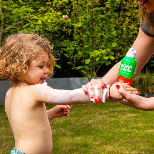 Barefoot Labs WhipScreen SPF50 | Watermelon Sunscreen Mousse available at Bear & Moo