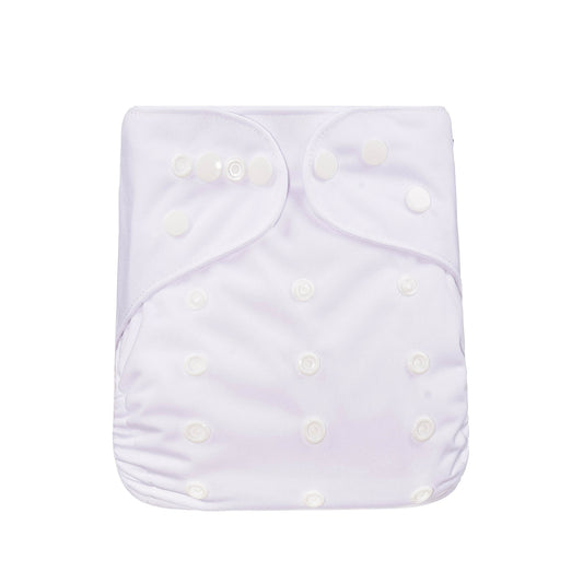 One Size Fits Most Reusable White Cloth Nappy from Bear & Moo