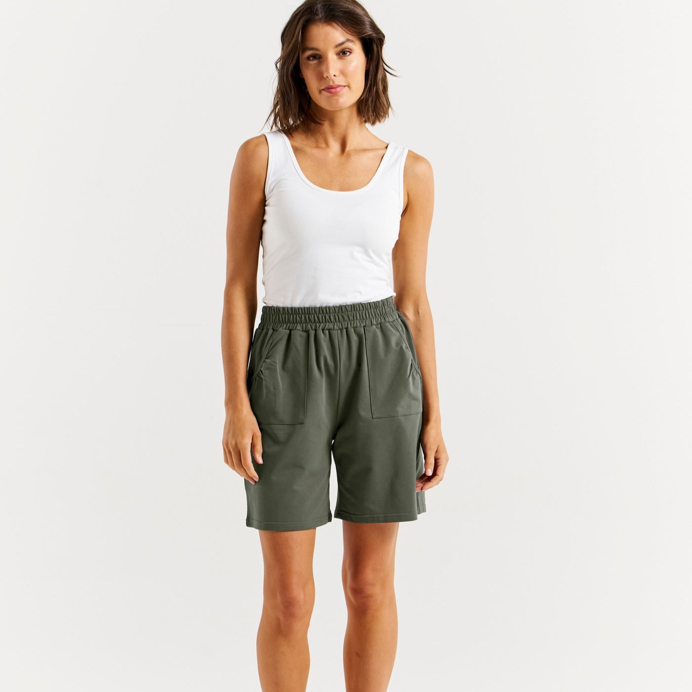 Betty Basics Harvard Short | Khaki available at Bear & Moo