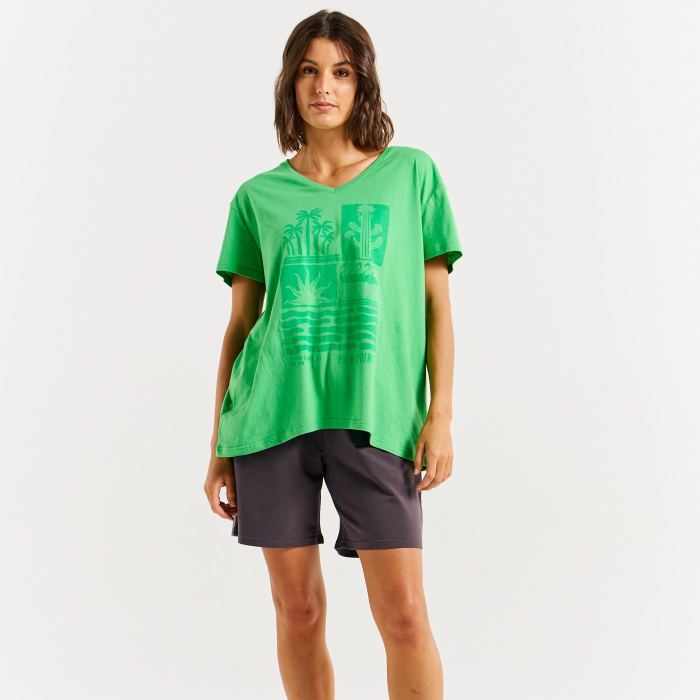 Betty Basics Teagan V-Neck Tee available at Bear & Moo