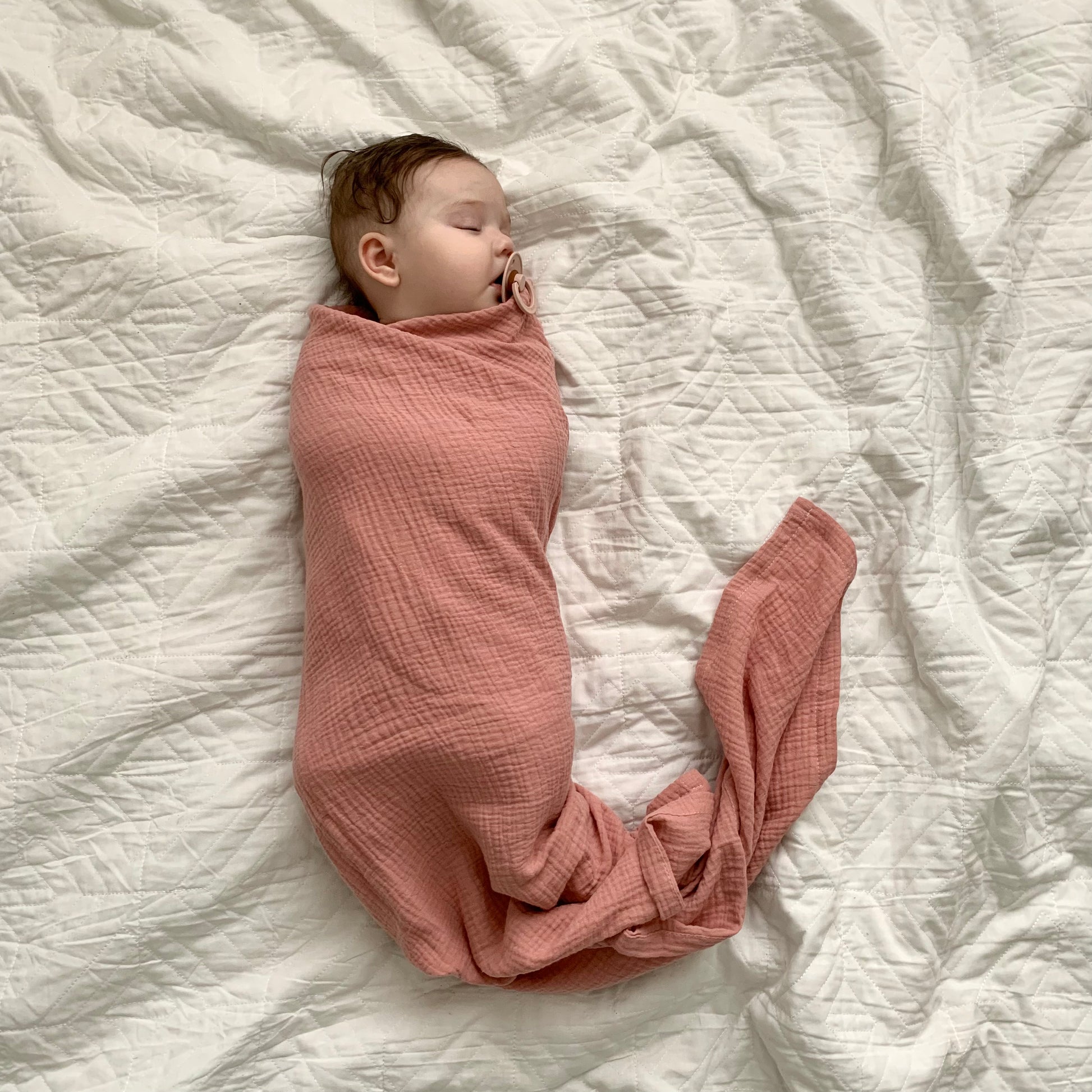 Bear & Moo Muslin Swaddle Blanket | 100% Organic Cotton