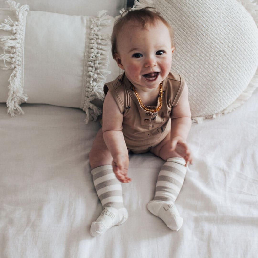 Lamington Merino Knee High Socks in Dandelion available at Bear & Moo